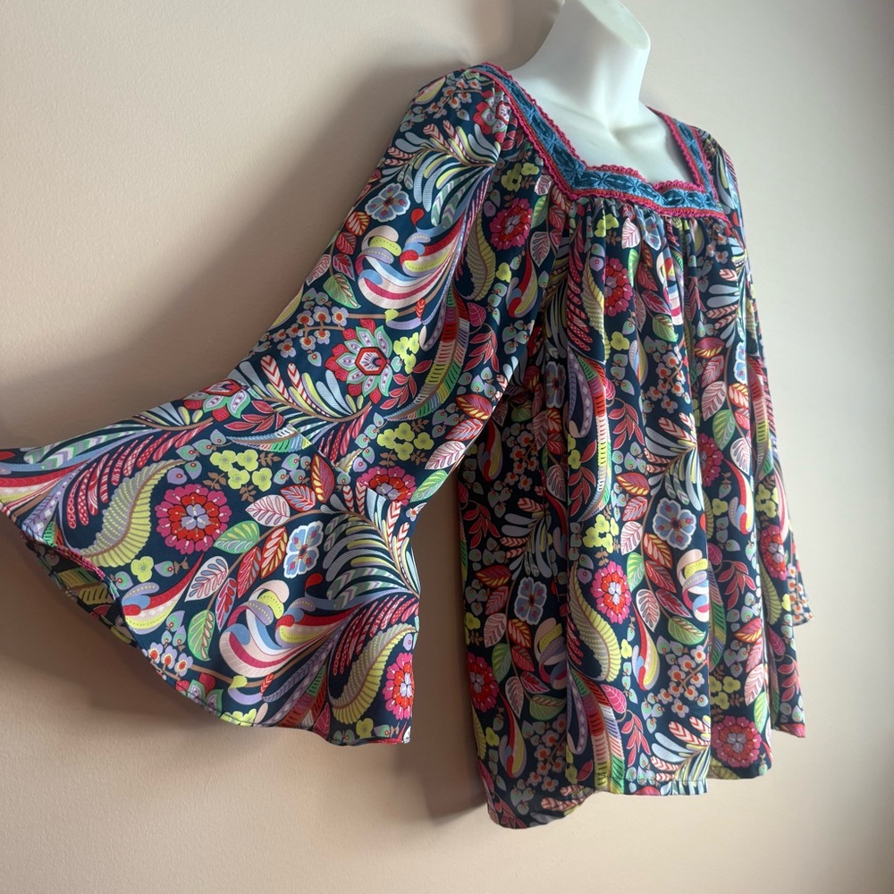 The Pioneer Woman Colorful Floral Blouse - Picture 2 of 10